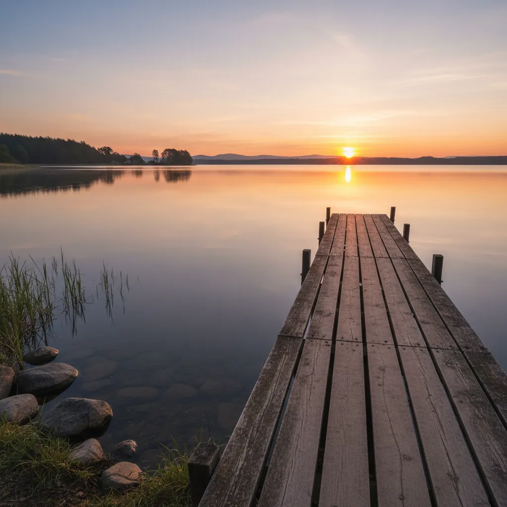 Landscape photograph demonstrating the rule of thirds with a tree at an intersection point