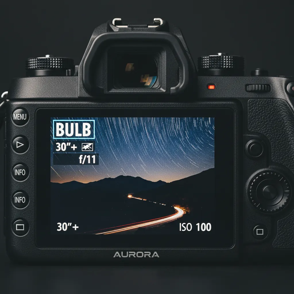 Camera settings for long exposure photography